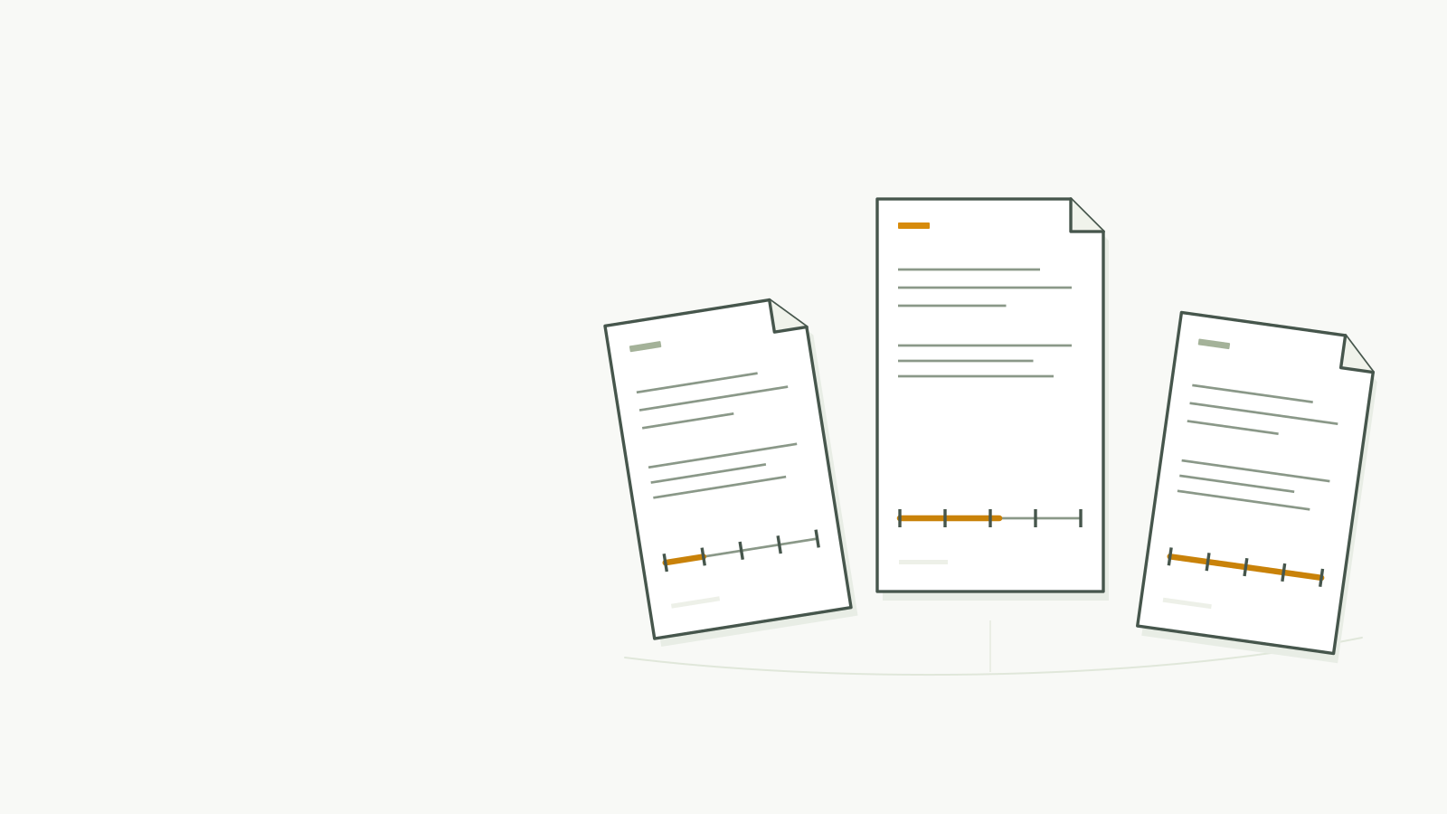Illustration: Three contract documents with distinct duration tracks.